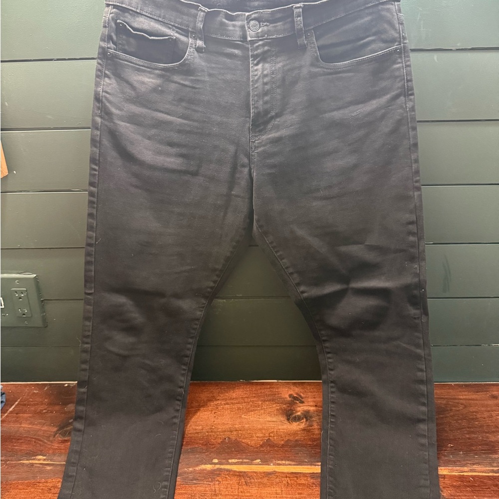 Lucky Brand 412 Athletic Slim Men's Faded Black Jeans (Actual Fit 36x29)